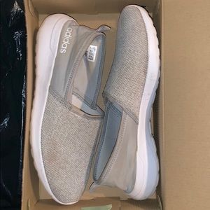 Adidas Neo Grey Slip On Shoes, Still With Box